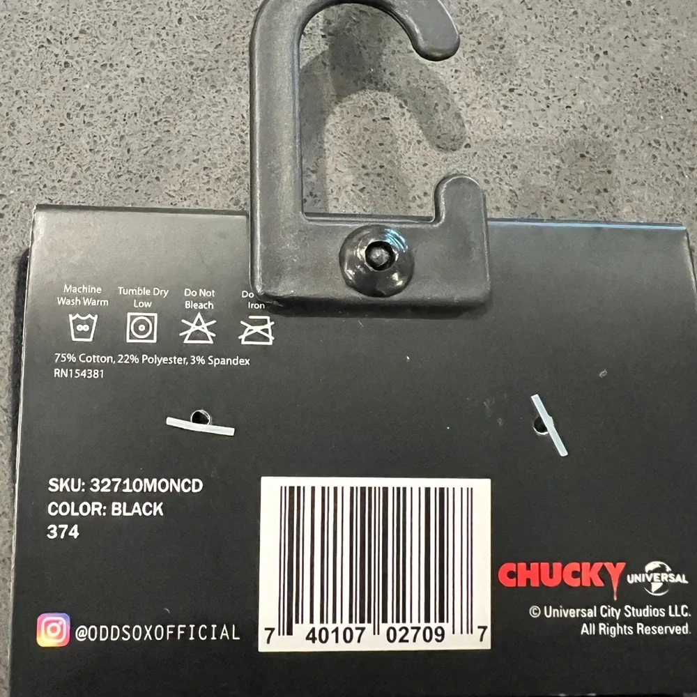 NWT Chucky Black and Red Horror Socks